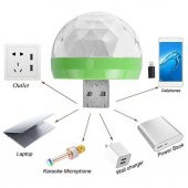 4w Usb Müzik Ritimli Ledli Sihirli Disko Topu Mikro Usb Otg Adaptörü Hediye - 4