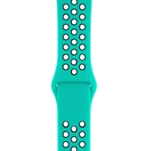 Apple Watch 38-40mm Silikon Kayış -Turkuaz/Siyah - 2