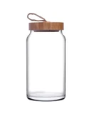 Paşabahçe 43593 Woody Bambulu Cam Kavanoz 1130 cc thumbnail 1