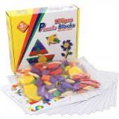 Ahşap 125 Parça Blok Eğitici Tangram Puzzle - 3