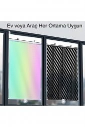 Araba Araç Içi Katlanabilir Araç Oto Ön Cam Güneşlik Branda 50x125cm Siyah - 5