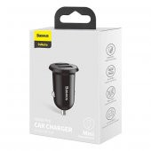 Baseus Grain Pro Dual Usb 4.8A Max Çıkışlı Hızlı Araç Şarj Başlık - 4