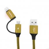 Piranha 2in1 Mikro Usb + Lightning Dual Usb Kablo - 1