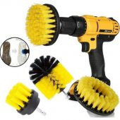 ZhlTools 3lü Matkap Ucu Banyo Küvet Duşakabin Araba Tekerliği Koltuk Yıkama Temizleme Fırçası Seti - 1