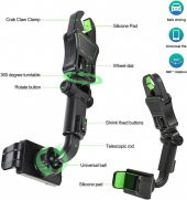 Zhltools 360 Derece Dönebilir Ağızlı Dikiz Aynası Telefon Tutucu - 5