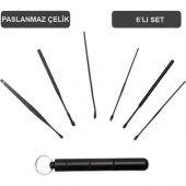 Ally Ezere 6 Parça Spiral Kulak Temizleme Seti- Paslanmaz Çelik Temizleme Seti Al-34085 - 2