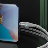 Baseus Zinc Safe Manyetik USB Kablo Şarj USB Type C Başlık 3.0A 1 mt CATXC-M02 - 4