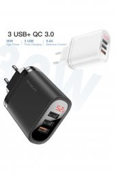 Kuulaa Mirror 3 Usb Qc3.0+pd 30w Hızlı Şarj Dijital Ekran Şarj Başlık - 2