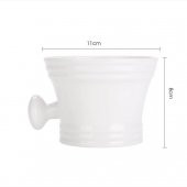 Zhltools Beyaz Tasarım Saplı Traş Kasesi - 4