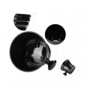 Zhltools Siyah Tasarım Saplı Traş Kasesi - 5