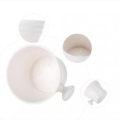 Zhltools Beyaz Tasarım Saplı Traş Kasesi - 5