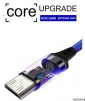 HA Örgülü 25 Cm Powerbank Mikro Usb Şarj Kablosu - 2