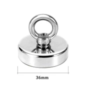 Valkyrie D36 Neodyum Mıknatıs 36mm 41kg Askılı Güçlü Fishing Salvage Magnet - 4