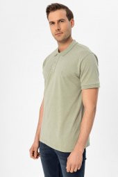 Polo Yaka Regular Kalıp Armürlü Tişört - 5