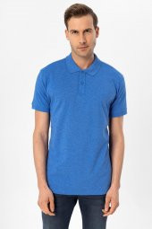 Polo Yaka Regular Kalıp Armürlü Tişört - 7