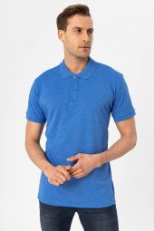 Polo Yaka Regular Kalıp Armürlü Tişört - 9