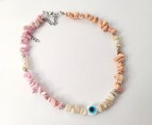 Kolye Kırık Doğal Taş Kolye Kötü Göz Kovucu Nazar Gerdanlık Çakra Enerji Takı Aksesuar - 2