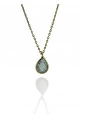 Minik Damla Zirkon Taş Günlük Çok Şık Altın Altın Kolye thumbnail 2