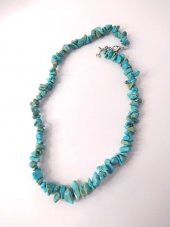 Kolye Turkuaz Kırık Doğal Taş Kolye Gerdanlık Çakra Enerji Takı Aksesuar - 3