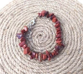 Bileklik Kırık Doğal Taş Kolye Kahverengi Çakra Enerji Takı Aksesuar thumbnail 3