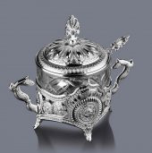 Kosova 13-008-K-19 Yuvarlak Cam Şekerlik Silver - 2