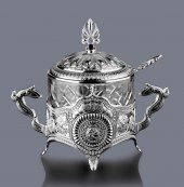 Kosova 13-008-K-19 Yuvarlak Cam Şekerlik Silver - 3