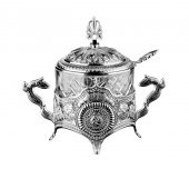 Kosova 13-008-K-19 Yuvarlak Cam Şekerlik Silver - 4