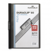Durable Sıkıştırmalı Dosya DuraClip Ortadan Klipsli 60 Syf A4 Siyah 2209 - 1
