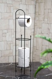 Ferforje Wc Tuvalet Kağıtlık Siyah - 2