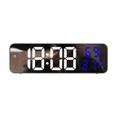 Valkyrie Nem ölçer Dereceli LED Duvar ve Masa Alarm Saati Lacivert - 1