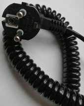 3x0.75 mm Ucu Açık Spiral Power Kablosu 2.5 Metre - 2