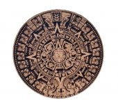 AZTEK MAYA TAKVİMİ Deri PEÇ - Arma - Askeri Patch 8 cm Çap - 1