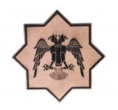 SELÇUKLU Kartalı Yıldız Deri PEÇ - Arma - Askeri Patch 8 cm Çap - 1