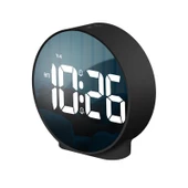 Valkyrie Çift Alarmlı LED Touch Snooze Şık Tasarım Masa Saati Siyah - 1