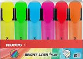 Kores-brıght Lıner Plus Set Kes.uç Düz Şek.pls 6 Lı - 1