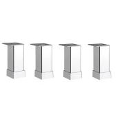 Kare Mobilya Ayağı İnoks 12cm (4 Adet) - 1