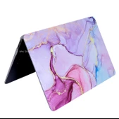 MacBook Air 13.6 M2 M3 M4 Kilif Mermer Desenli Marble15NL Ince TPU Lazer Baskili Sert Kapak thumbnail 7
