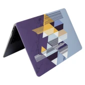 MacBook Air Sert Kapak Kilif 13 Inc M2 M3 M4 Geometrik Desenli Ince TPU Lazer Baski thumbnail 6