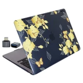 Macbook Air M1 Kılıf 13 inç Kristal Flower01NL (13.3" M1 Air) A2337 A2179 A1932 ile Uyumlu thumbnail 4