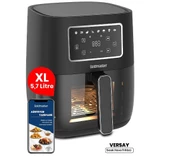Goldmaster Versay 1700w Xl Dokunmatik 8 Ön Ayarlı Cam Kapaklı Hazne Aydınlatmalı Airfryer Sıcak Hava Fritözü - 1