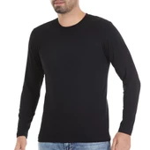 3 Adet Yıldız Erkek Likralı Uzun Kollu T-Shirt Fanila Siyah 86 - 1
