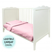 4 Katlı Müslin Bebek Nevresim Takımı Organik Bebek Uyku seti Beşik Nevresim Pamuk Bebek Nevresim Set - 6