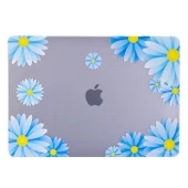 Macbook Air M1 Kılıf 13 inç Kristal Flower07NL (TouchID'li M1 Air) A2337 A2179 A1932 ile Uyumlu - 12