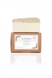 Agon El Yapımı Doğal Kabak Lifli Keçi Sütlü Sabun 120 gr - 1