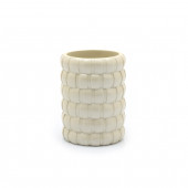 BA0125BK KALEMLİK KREM ÖRGÜ POLİRESİN MODEL OFİS GERECİ 9X9x12cm - 2