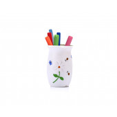 JM-DA1023DK KALEMLİK ÇİÇEKLİ POLİRESİN MODEL OFİS GERECİ 7x7x10cm - 1