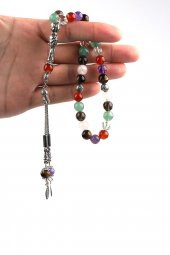 Çakra Doğal Taş Tesbih 8 mm Küre Kesim - 1