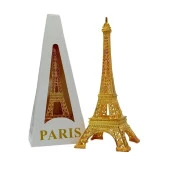 Minyatür Metal Eyfel Kulesi Altın Dekoratif Biblo 18 Cm thumbnail 1