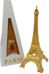 Minyatür Metal Eyfel Kulesi Altın Dekoratif Biblo 18 Cm thumbnail 11