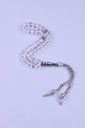 Kristal Kuvars Doğal Taş Tesbih 8 mm Küre Kesim thumbnail 2